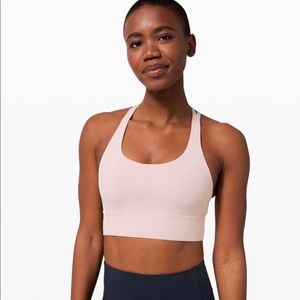 Lululemon Long Line Energy Bra Porcelain Pink sz 6